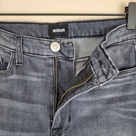 Hudson Size 29 Custom Zoeey Jeans Straight Leg Slim High Rise Ankle Leth Gray - Picture 9 of 12